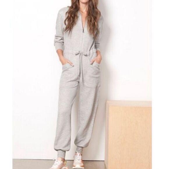 Rivet Utility Lightweight Heather Gray Maven French Terry Jumpsuit Romper Small - Picture 14 of 16